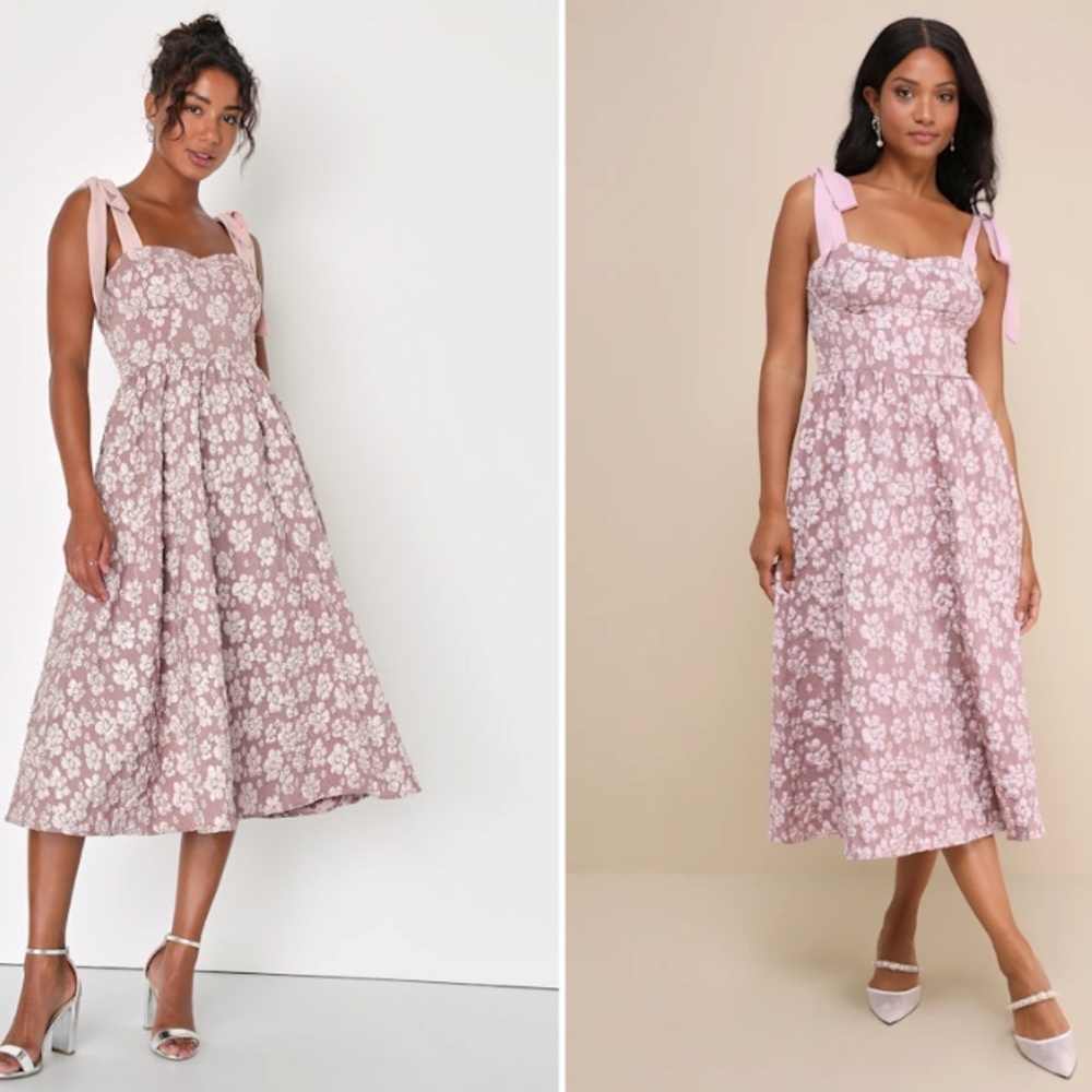 LULU's Floral Romantic Sexy Flowy Wedding Chic Casual Resort Europe Vacation - Picture 5 of 8